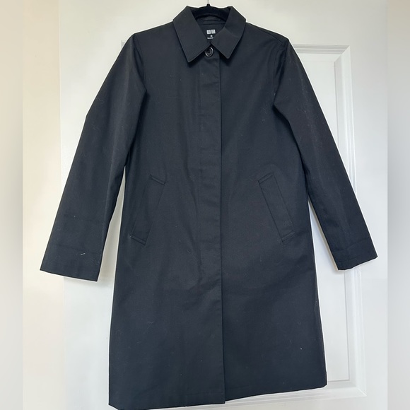 Uniqlo Jackets & Coats Uniqlo Black Trench Coat Waterproof Size Xs